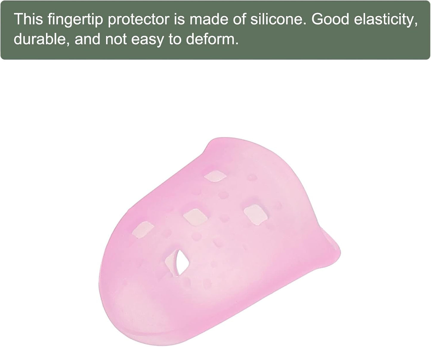 10 Pcs Fingertip Protector Silicone Fingertip Covers | Protect Fingers, Great for Playing Guitar, Sewing, Cutting (Transparent, 25mm, 1-Inch)