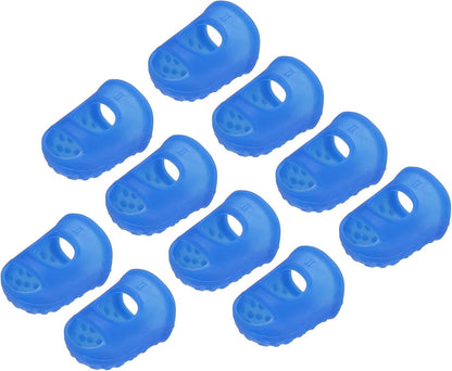 10 Pcs Fingertip Protector Silicone Fingertip Covers | Protect Fingers, Great for Playing Guitar, Sewing, Cutting (Transparent, 25mm, 1-Inch)
