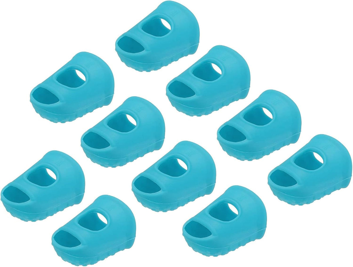 10 Pcs Fingertip Protector Silicone Fingertip Covers | Protect Fingers, Great for Playing Guitar, Sewing, Cutting (Transparent, 25mm, 1-Inch)