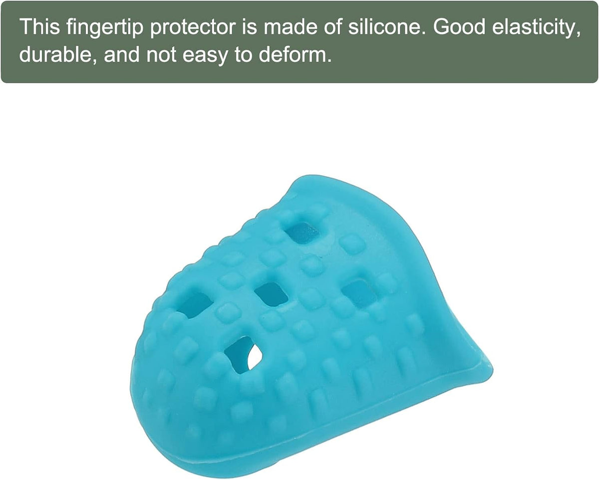 10 Pcs Fingertip Protector Silicone Fingertip Covers | Protect Fingers, Great for Playing Guitar, Sewing, Cutting (Transparent, 25mm, 1-Inch)