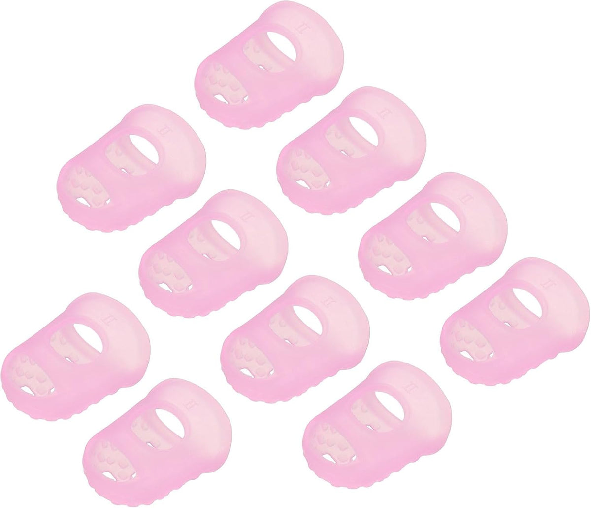 10 Pcs Fingertip Protector Silicone Fingertip Covers | Protect Fingers, Great for Playing Guitar, Sewing, Cutting (Transparent, 25mm, 1-Inch)