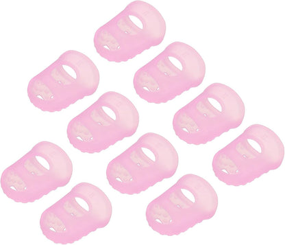 10 Pcs Fingertip Protector Silicone Fingertip Covers | Protect Fingers, Great for Playing Guitar, Sewing, Cutting (Transparent, 25mm, 1-Inch)