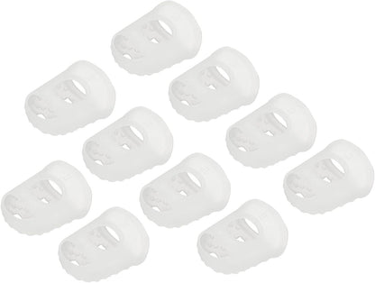 10 Pcs Fingertip Protector Silicone Fingertip Covers | Protect Fingers, Great for Playing Guitar, Sewing, Cutting (Transparent, 25mm, 1-Inch)