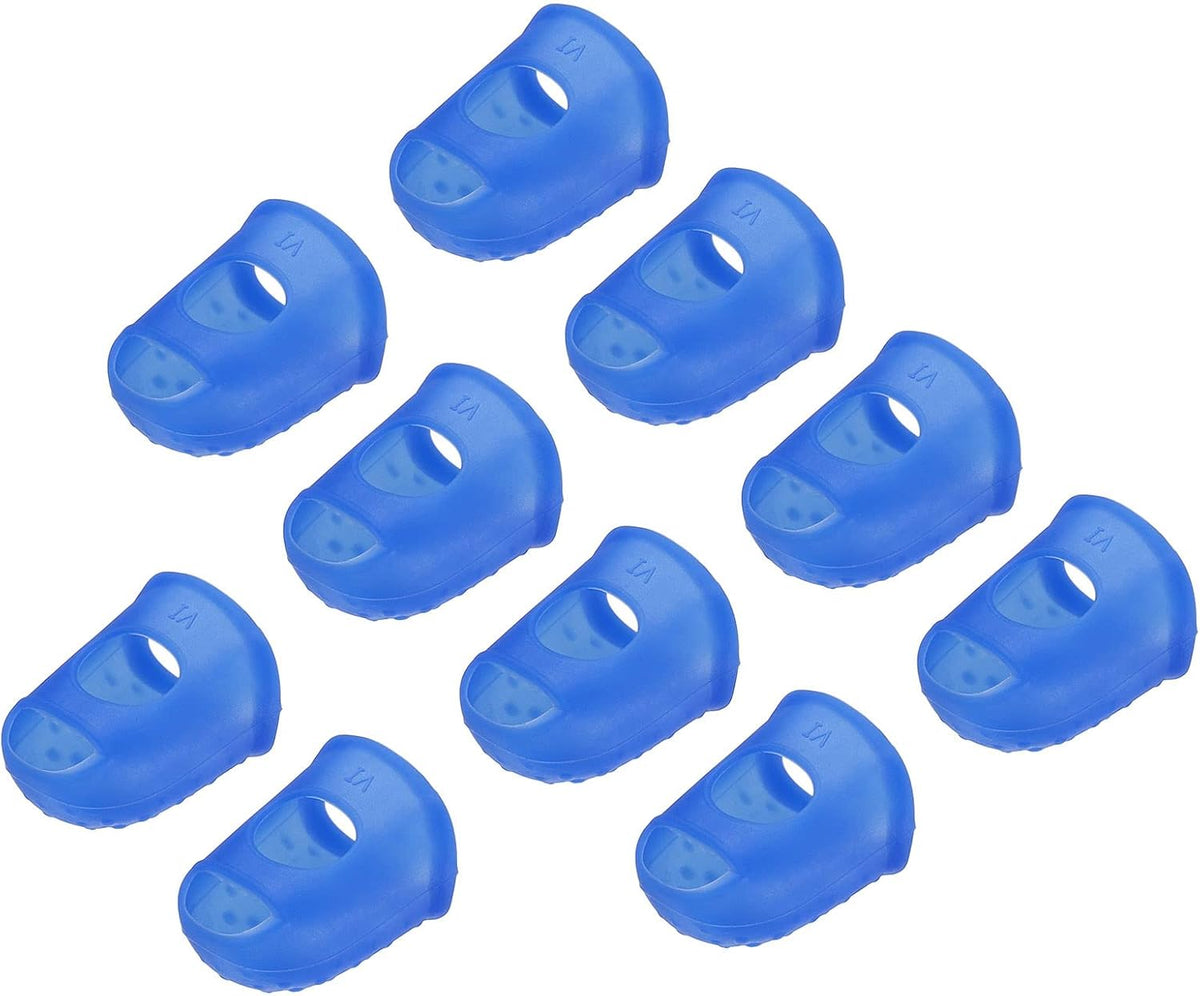 10 Pcs Fingertip Protector Silicone Fingertip Covers | Protect Fingers, Great for Playing Guitar, Sewing, Cutting (Transparent, 25mm, 1-Inch)