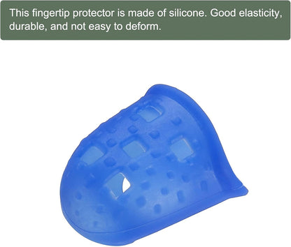 10 Pcs Fingertip Protector Silicone Fingertip Covers | Protect Fingers, Great for Playing Guitar, Sewing, Cutting (Transparent, 25mm, 1-Inch)