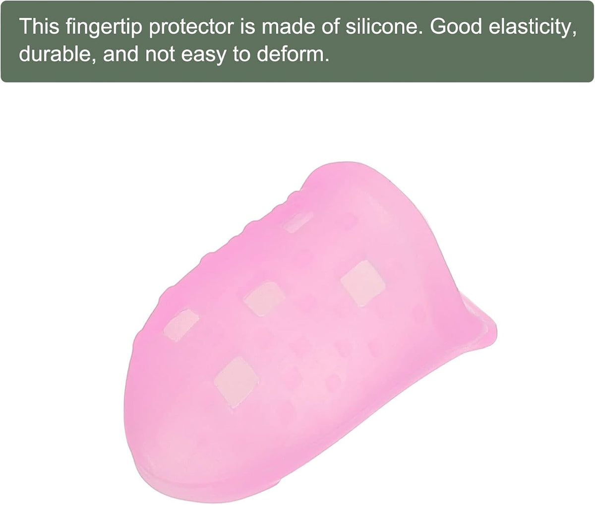 10 Pcs Fingertip Protector Silicone Fingertip Covers | Protect Fingers, Great for Playing Guitar, Sewing, Cutting (Transparent, 25mm, 1-Inch)