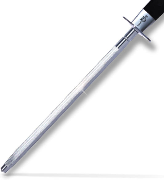 Kitchen Knife Sharpener - 8 Inch Steel Honing Rod - USER FRIENDLY | For Sharpening your Chef's Knife, Carving Knife, Chopping Knives, And More! - Easily Hone & Recover Your Sharp Edge Today!