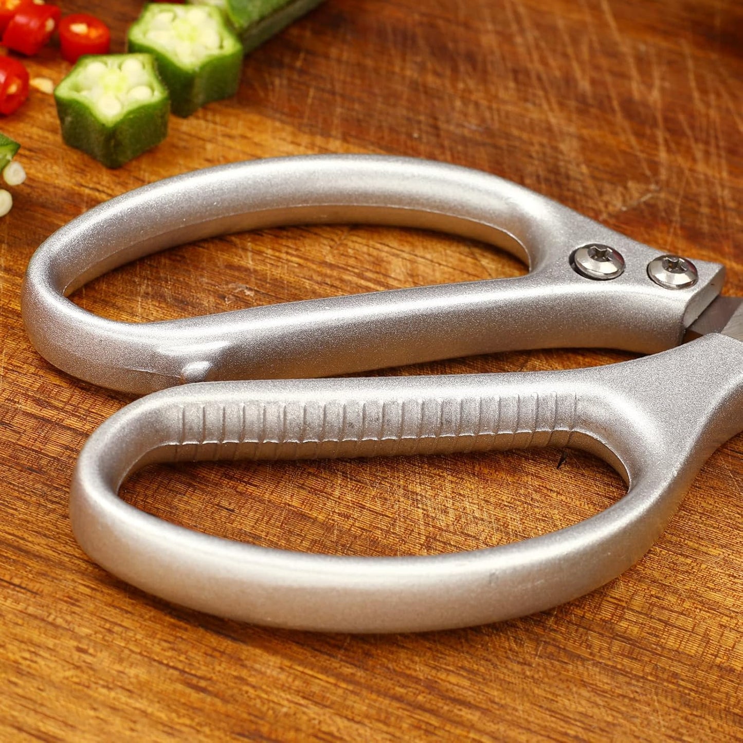Stainless Steel Detachable Kitchen Shears Full-Steel Forged Metal Scissors for Food, Professional Chef Shears Bone Cutting Meat Pizza Scissors Kitchen Utensils Come Apart, Silver