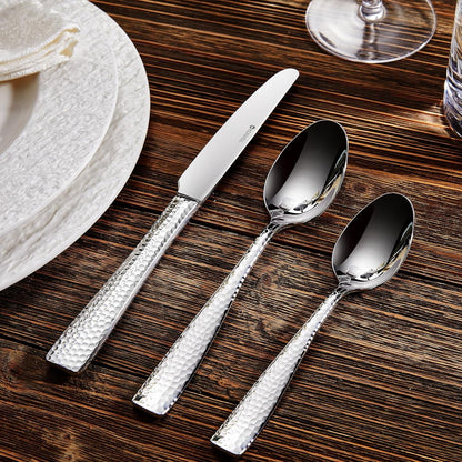 Premium Louis 4-Piece 9.5-Inch Dinner Knife Set (Plain) | Stainless Steel Serrated Dinner Knives; Classic Plain Design; Sturdy Construction; Brilliant Mirror Finish; Dishwasher Safe