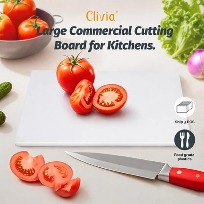 CMI Commercial Grade Cutting Board for Kitchens,Cutting Board Set,Plastic Chopping Board,18 x 12 x 1/2 Inch, Multi-Color 6 of Pack Set,NSF Certified,for Vegetable Meat or Cheese