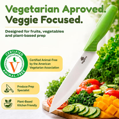 Ceramic Knife Set with Ergonomic Handle, Non-Reactive and Professional Chopping Knife Featuring Sharp, Rust-Proof Blades for Cutting Vegetables & Fruits, Durable Ceramic Kitchen Knives Set 6” & 4”