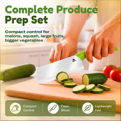 Ceramic Knife Set with Ergonomic Handle, Non-Reactive and Professional Chopping Knife Featuring Sharp, Rust-Proof Blades for Cutting Vegetables & Fruits, Durable Ceramic Kitchen Knives Set 6” & 4”