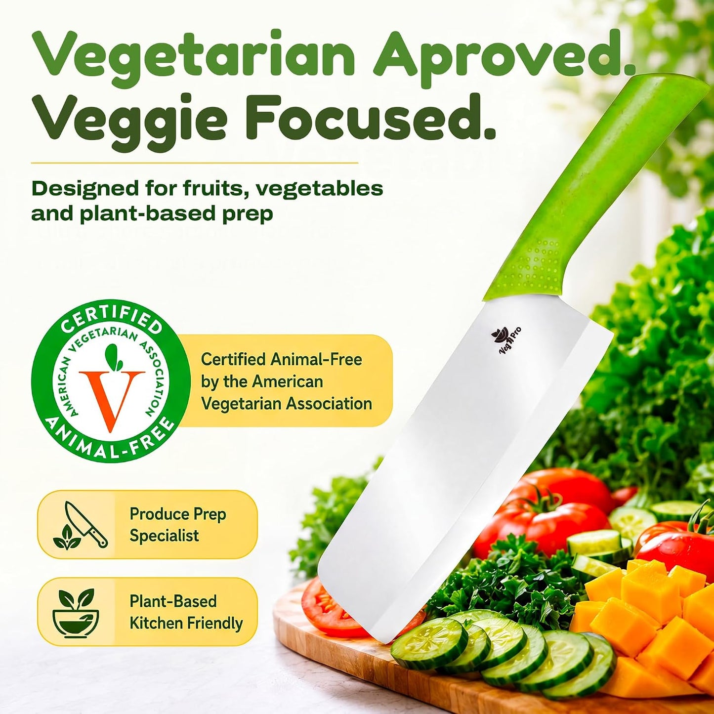 Ceramic Knife Set with Ergonomic Handle, Non-Reactive and Professional Chopping Knife Featuring Sharp, Rust-Proof Blades for Cutting Vegetables & Fruits, Durable Ceramic Kitchen Knives Set 6” & 4”