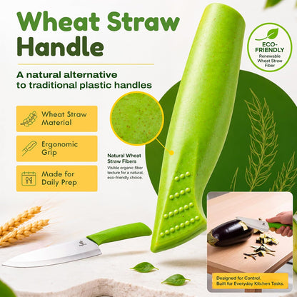 Ceramic Knife Set with Ergonomic Handle, Non-Reactive and Professional Chopping Knife Featuring Sharp, Rust-Proof Blades for Cutting Vegetables & Fruits, Durable Ceramic Kitchen Knives Set 6” & 4”
