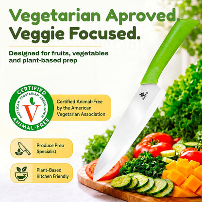 Ceramic Knife Set with Ergonomic Handle, Non-Reactive and Professional Chopping Knife Featuring Sharp, Rust-Proof Blades for Cutting Vegetables & Fruits, Durable Ceramic Kitchen Knives Set 6” & 4”