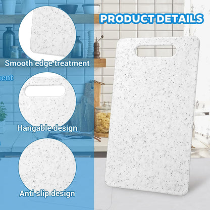 6 Pcs Small Cutting Board for Kitchen Mini Plastic Cutting Board Set Bar Dishwasher Safe Granite Color Food for Camping Food Fruits Prep Vegetables Easy Grip