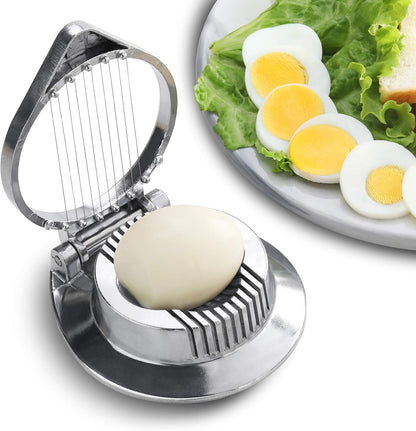 Commercial Grade Aluminum Egg Slicer, Mushroom Slicer with Stainless Steel Wire (Hand Wash Only)