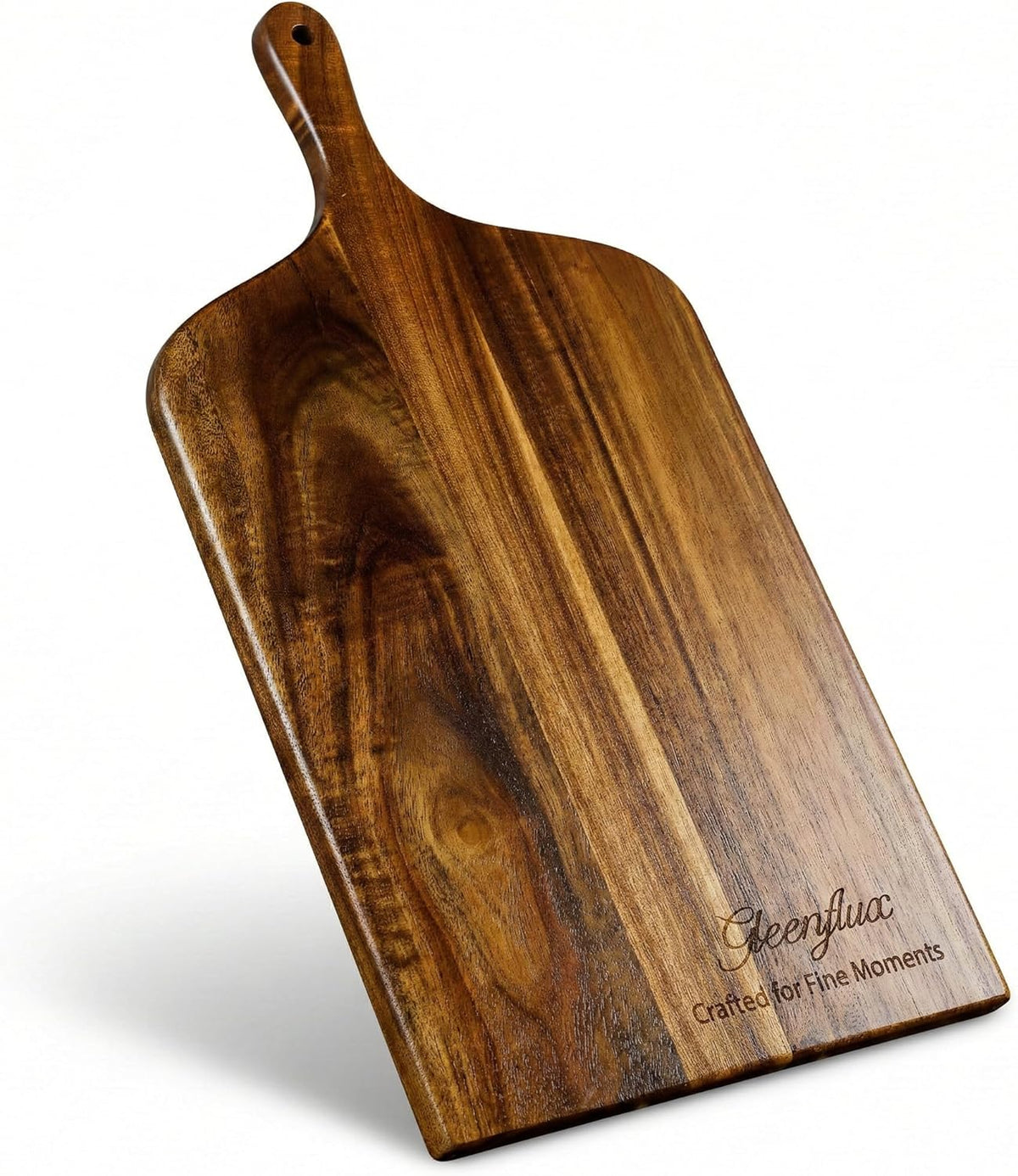 100% Acacia Wood Charcuterie Board Gift Set with 4 Cheese Knives | Natural Wood Grain, Smooth Polished Finish, Charcuterie & Cheese Board,Hosting & Everyday Serving,Premium Gift Box