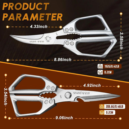 Huusk Kitchen Shears Set, Japanese Steel Kitchen Scissors for Food
