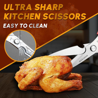 Huusk Kitchen Shears Set, Japanese Steel Kitchen Scissors for Food