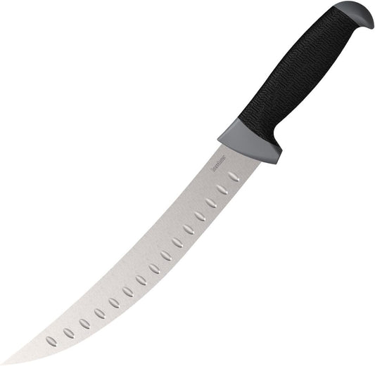 Kershaw 9” Curved Fillet Knife, Black, 9 Inch Blade | Trailing Point Blade Tip, Includes ABS Sheath, For Large Salt and Fresh Water Fish