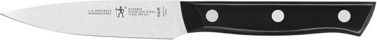 Dynamic Razor-Sharp 4-inch Paring Knife, German Engineered Informed by 100+ Years of Mastery, Black/Stainless Steel