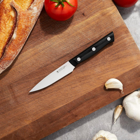 Dynamic Razor-Sharp 4-inch Paring Knife, German Engineered Informed by 100+ Years of Mastery, Black/Stainless Steel