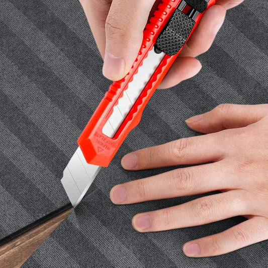 30 Pack Box Cutter Retractable, 18mm Utility Knife, Snap-Off Blade | Box Knife for Cardboard, Art, Crafts, Paper, Box Cutters Bulk for Home, Office, Warehouse Use, Razor Knives