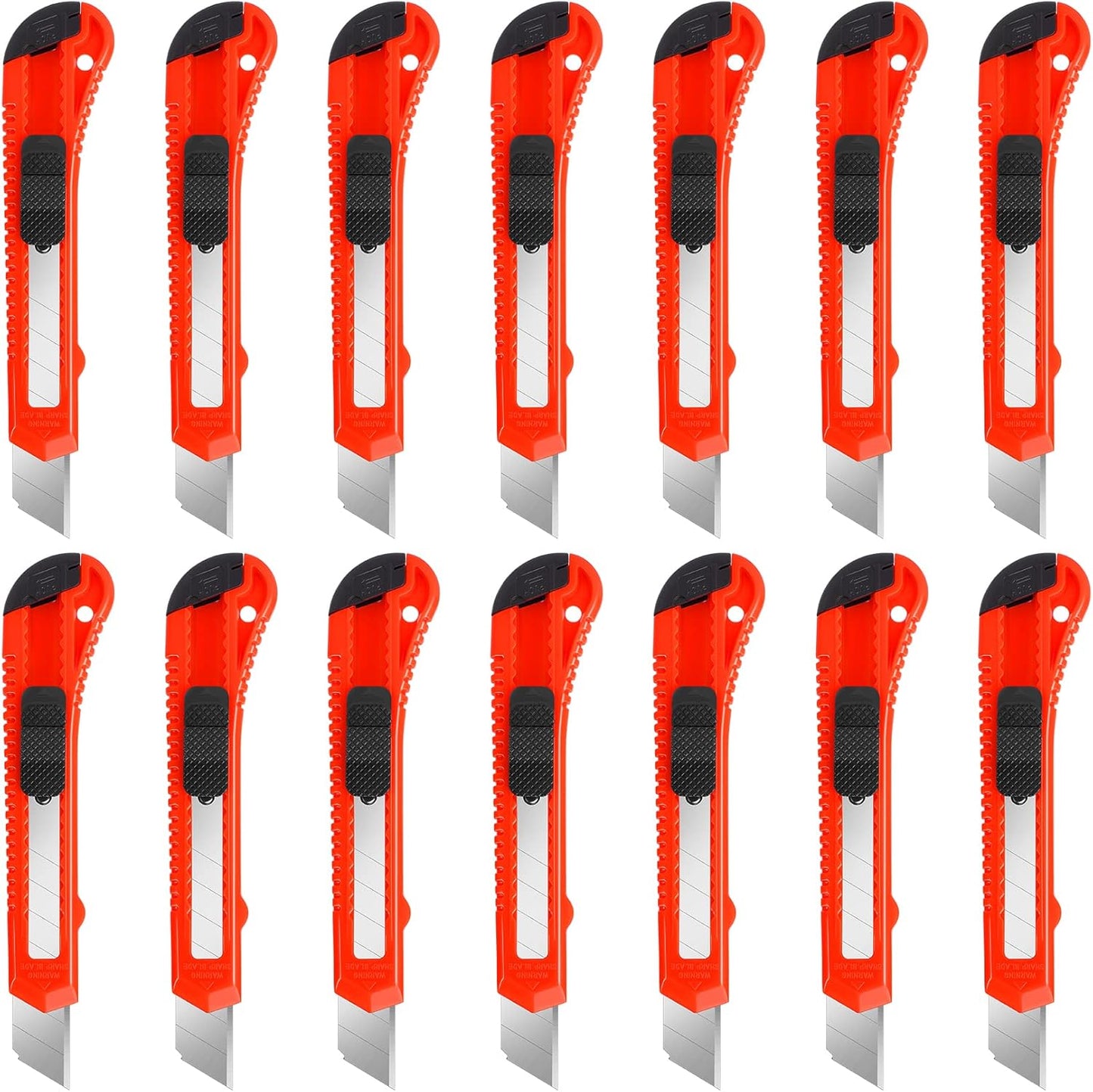 30 Pack Box Cutter Retractable, 18mm Utility Knife, Snap-Off Blade | Box Knife for Cardboard, Art, Crafts, Paper, Box Cutters Bulk for Home, Office, Warehouse Use, Razor Knives