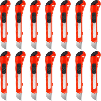 30 Pack Box Cutter Retractable, 18mm Utility Knife, Snap-Off Blade | Box Knife for Cardboard, Art, Crafts, Paper, Box Cutters Bulk for Home, Office, Warehouse Use, Razor Knives
