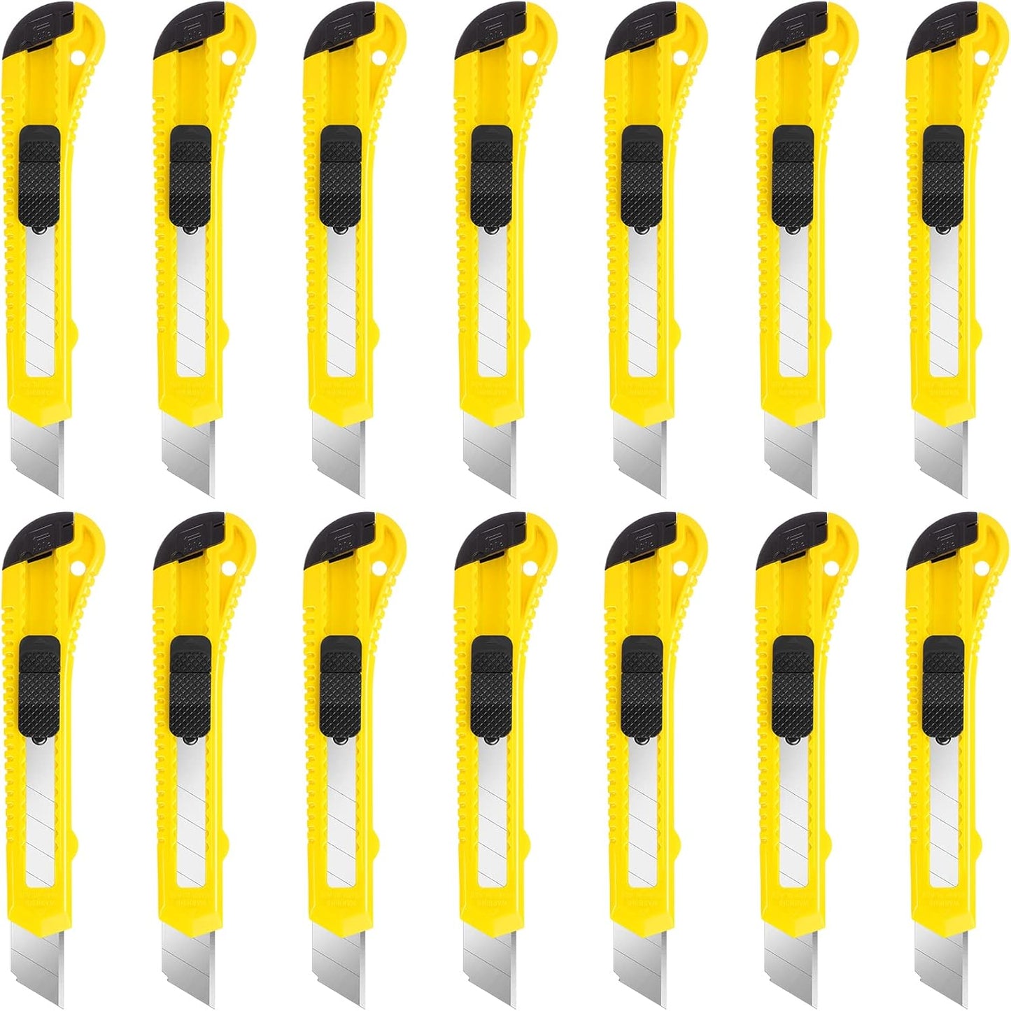 30 Pack Box Cutter Retractable, 18mm Utility Knife, Snap-Off Blade | Box Knife for Cardboard, Art, Crafts, Paper, Box Cutters Bulk for Home, Office, Warehouse Use, Razor Knives