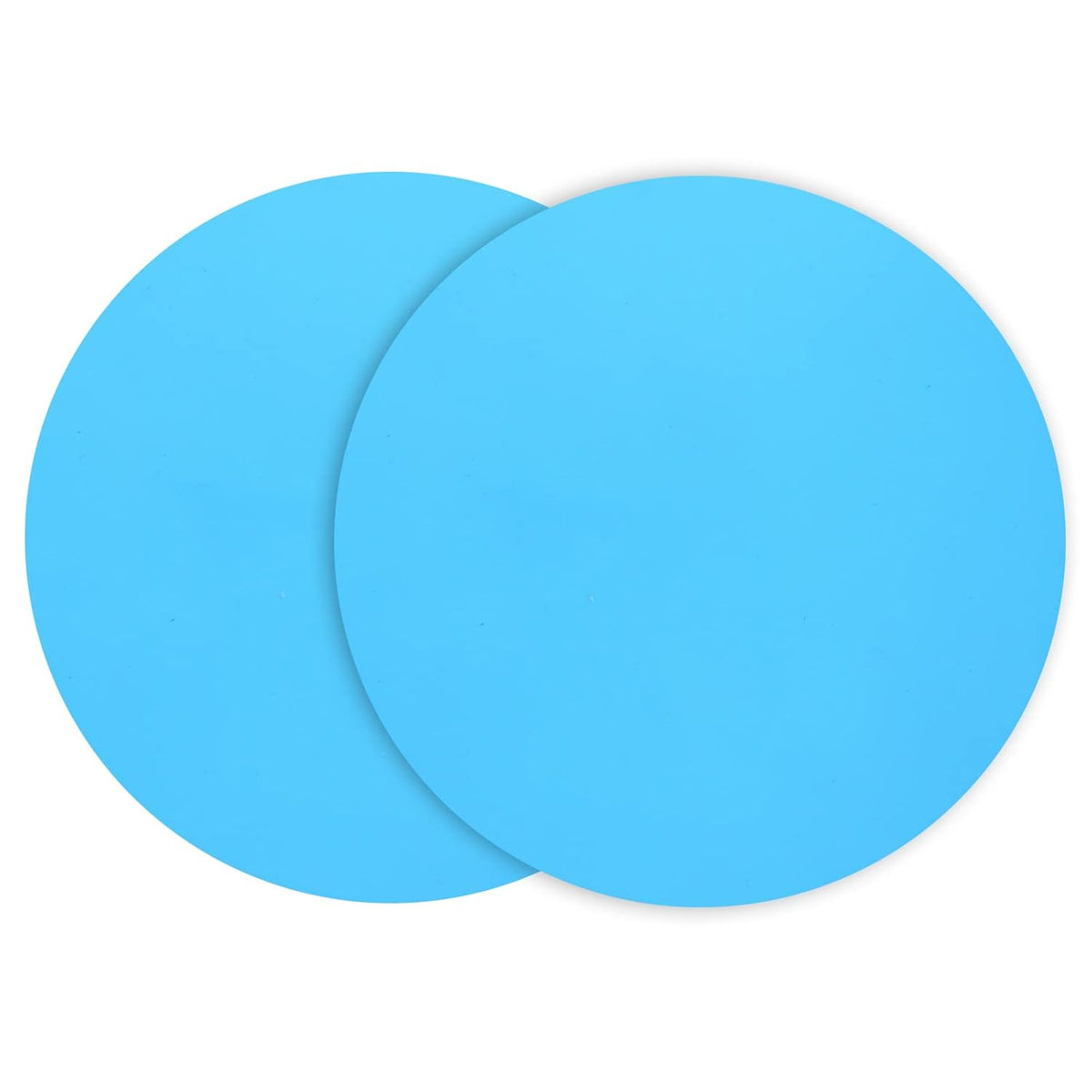 Silicone Microwave Mat 12 Inch, Non Stick Turntable Safe Baking Mat for Kitchen, Multi Purpose Heat Resistant Mat for Oven Trivet, Placemat 2 Pack(Blue)