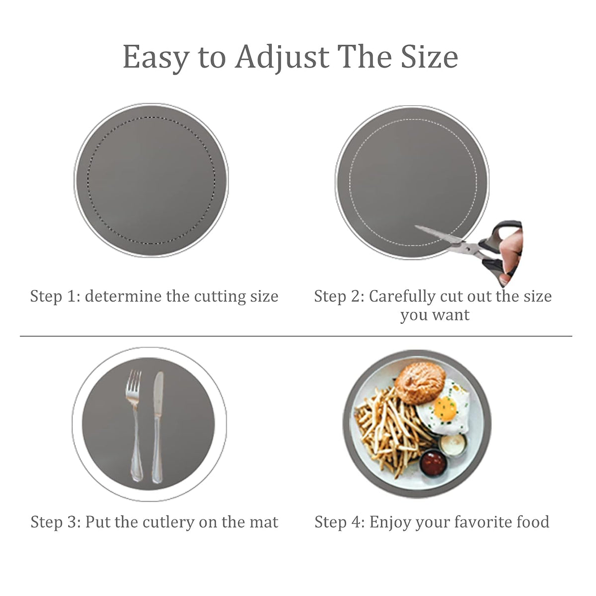Silicone Microwave Mat 12 Inch, Non Stick Turntable Safe Baking Mat for Kitchen, Multi Purpose Heat Resistant Mat for Oven Trivet, Placemat 2 Pack(Blue)