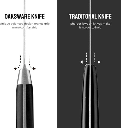 Chinese Chef's Knife 7", Vegetable Cleaver & Meat Slicing Knife | Razor Sharp German High Carbon Steel Kitchen Knife for Cooking Prep, Ergonomic Triple Rivet Full Tang Handle for Pro Chefs