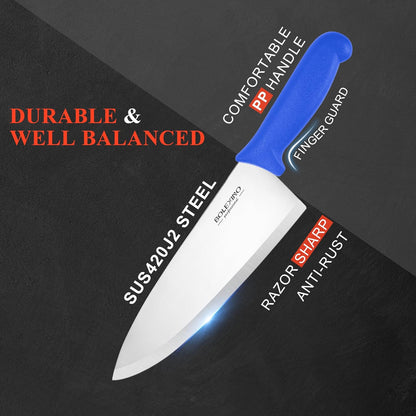 Chef Knife Set, 8 Inch Professional Kitchen Knife | High-Carbon Steel, Ultra-Sharp Blade, Comfortable Grip, Versatile for Meat/Veg, For Home & Pro Chefs.