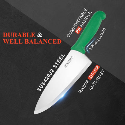 Chef Knife Set, 8 Inch Professional Kitchen Knife | High-Carbon Steel, Ultra-Sharp Blade, Comfortable Grip, Versatile for Meat/Veg, For Home & Pro Chefs.