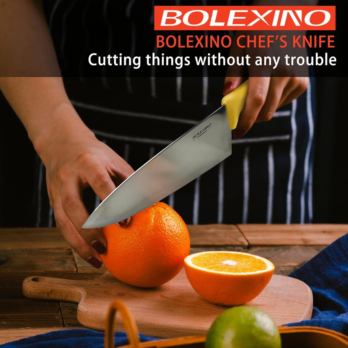 Chef Knife Set, 8 Inch Professional Kitchen Knife | High-Carbon Steel, Ultra-Sharp Blade, Comfortable Grip, Versatile for Meat/Veg, For Home & Pro Chefs.