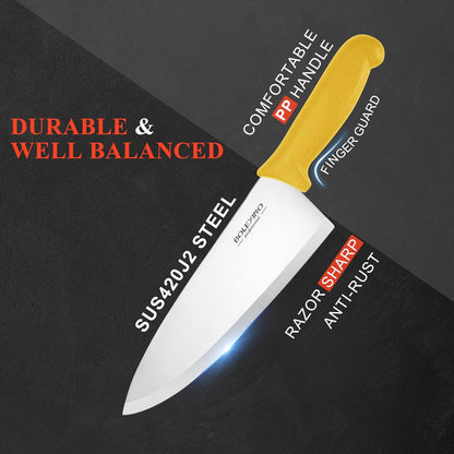 Chef Knife Set, 8 Inch Professional Kitchen Knife | High-Carbon Steel, Ultra-Sharp Blade, Comfortable Grip, Versatile for Meat/Veg, For Home & Pro Chefs.