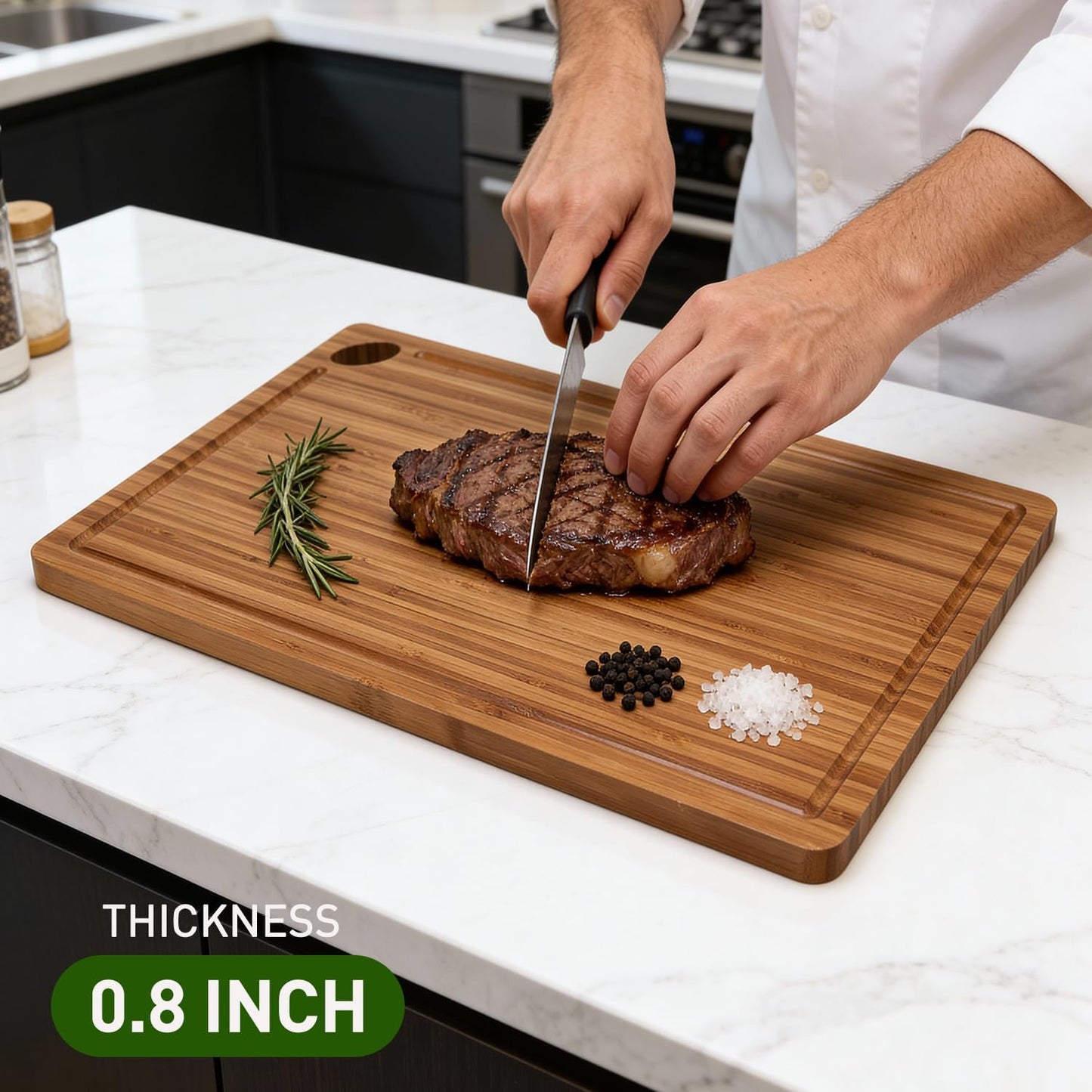 Bamboo Cutting Boards for Kitchen Non Toxic Solid Wood Chopping Board Non Plastic Wooden Cutting Boards Small Fruit Meat Charcuterie Board Hardwood Cutting Board Set Bread Chauratri Serving Boards