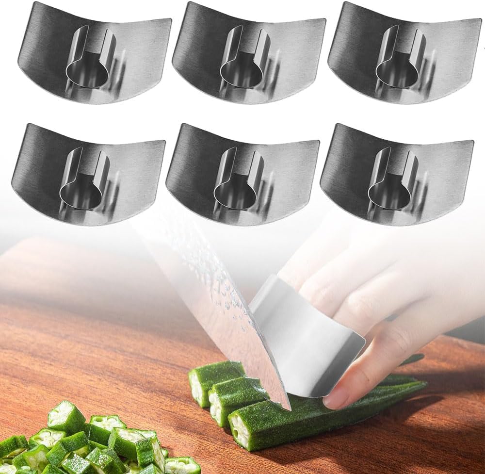 Stainless Steel Finger Guard, 2026 New Upgrade Safe Slicing Tool, Finger Protector for Cutting Food for Chopping Dicing and Kitchen Food Prep (2 PCS)