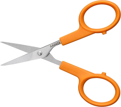 Premier No. 5 Micro-Tip Orange-Handled Fabric Scissors, Double Loop Handle, Sewing and Craft Scissors, Orange