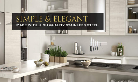 Magnetic Knife Holder For Wall 12 Inch, Knife Magnetic Strip, Stainless Steel Magnetic Knife Holder Rack Use as Kitchen Knife Holder, Kitchen Utensil Holder