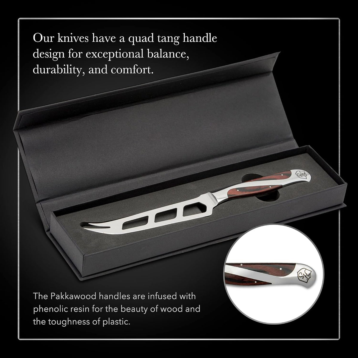 5" Cheese and Tomato Knife | Durable Pakkawood Handle | Perfect for Cutting, Slicing, and Serving