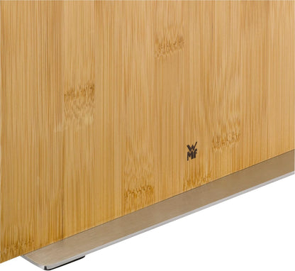 Knife Block Empty without Knife Flextec Insert, Bamboo Light, Bamboo Wood, High Performance Plastic, Suitable for up to 15 Kitchen Knives, Cromargan Stainless Steel