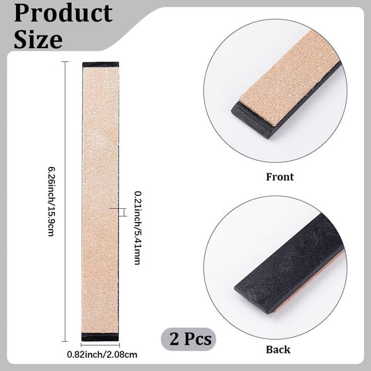 Rectangular Stropping Honing Strop Sharpener Cowhide Leather Strop Sharpening Stone Cowhide Leather Sharp Edges Strop Polishing Woodcarving Tools for Knife Sharpening Polish