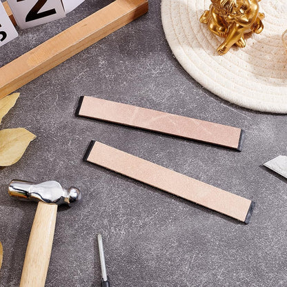 Rectangular Stropping Honing Strop Sharpener Cowhide Leather Strop Sharpening Stone Cowhide Leather Sharp Edges Strop Polishing Woodcarving Tools for Knife Sharpening Polish