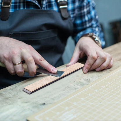 Rectangular Stropping Honing Strop Sharpener Cowhide Leather Strop Sharpening Stone Cowhide Leather Sharp Edges Strop Polishing Woodcarving Tools for Knife Sharpening Polish
