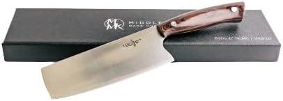 Echo 6 Inch Nakiri Knife, AEB-L USA Stainless, Walnut | Traditional Japanese 6inch vegetable blade delivers exceptional accuracy and speed when cutting greens or raw produce.