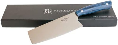 Echo 6 Inch Nakiri Knife, AEB-L USA Stainless, Walnut | Traditional Japanese 6inch vegetable blade delivers exceptional accuracy and speed when cutting greens or raw produce.