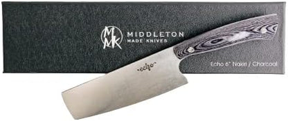Echo 6 Inch Nakiri Knife, AEB-L USA Stainless, Walnut | Traditional Japanese 6inch vegetable blade delivers exceptional accuracy and speed when cutting greens or raw produce.